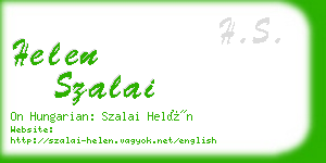 helen szalai business card